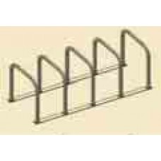 Inverted Deluxe U Bike Rack On Rails 3 Loops 2 3 8 OD Round