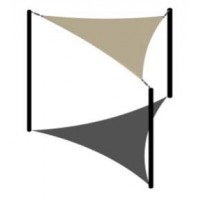 Residential Shade 3 Post Triangle Sail 12x12x12