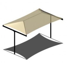 T-Post Cantilever Inground Residential Shade Pyramid 10x10
