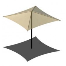 Center Post Umbrella Residential Shade Inground Pyramid 10x10