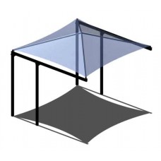 Double Post Cantilever Pyramid Shade 19x19