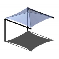 Single Post Cantilever Pyramid Shade 8x8