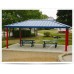 Hip End Shelter Single Tier All Steel 24 ga Pre-Cut Metal Roof 8X28