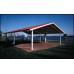 Gabled Shelter All Steel 24 gauge Pre-Cut Metal Roof 30x64