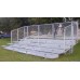 Aluminum Bleacher Chain link 21 Long 8 Row SemiClosed Deck 4 FT Aisle