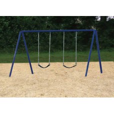 3.5 Inch Bi-Pod Galvanized Triple Bay Swing with 6 belt seats