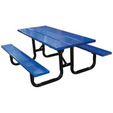 Steel Plank Perforated Metal Picnic Table 8 foot Portable