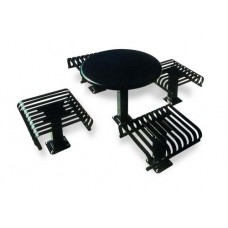 Solid Top Table Inground Seats Slat