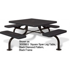 3 SEAT 46 inch OCTAGON TABLE PERFORATED IN GROUND PC FRAME