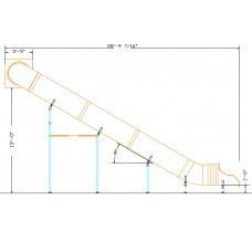 30 Inch Diameter 13 foot deck height Slide Hook 90 Degrees Left or Right