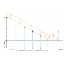 30 Inch Diameter 14 foot deck height Slide Straight