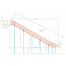 30 Inch Diameter 15 foot deck height Slide Straight