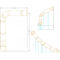 30 Inch Diameter 16 foot deck height Slide Curved Left or Right