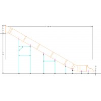30 Inch Diameter 18 foot deck height Slide Straight