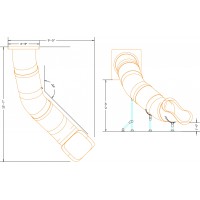 6 foot Deck Height Slide 30 inch diamter VEER Left or Right
