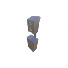 Post Mounted Hand Pump Dispenser with 1000 ml of Sanitizer Surface Mount