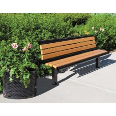 6 foot ARCHES SERIES RECYCLED CEDAR BENCH with BACK - SURFACE MOUNT