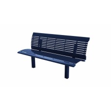 6 foot Arches Steel Bench with Back Surface Mount