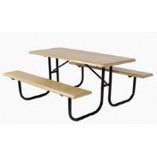 Rectangular Picnic Table 2 3 8 inch Walk Through 6 foot Beveled