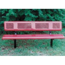 Perforated Style Bench B8WBPERFSM 8 foot with back surface mount