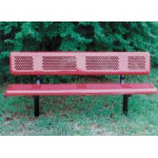 Perforated Style Bench B6WBPERFSM 6 foot with back surface mount