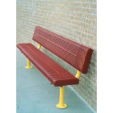 B8WBROLLSM Rolled Style Bench 8 foot with back surface mount