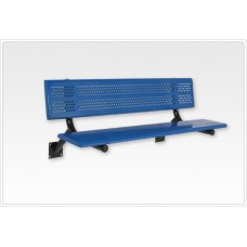 Standard Bench with Back 6 foot Beveled Perforated