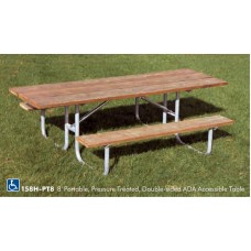 8 Foot Double Sided ADA Heavy Duty Table Pressure Treated