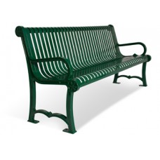 6 Foot Charleston Bench With Back Perforated