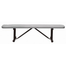 6 foot Standard Perforated Bench no back - 11 .5 inch wide seat