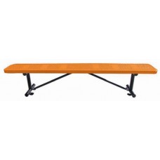 6 foot Standard Perforated Player Bench no back - 15 inch wide seat