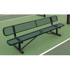 6 foot Standard Expanded Metal Bench with back - 11 .5 inch wide seat