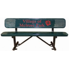 6 foot Personalized Multicolor Perforated Bench