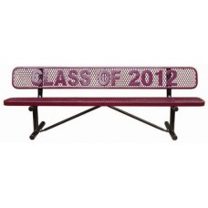 8 foot Personalized Standard Expanded Bench with Back