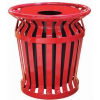 32 Gallon Ring Banded Receptacle with spun metal lid