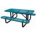 6 foot Surface Mount Expanded Metal Picnic Table