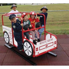 911 Rescue Truck with Wood Floor Surface Mount