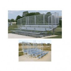 Standard Bleachers with Chain link Fencing 27 foot 5 Row