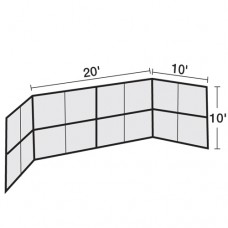 Chin Link Backstop 20 foot No Hood