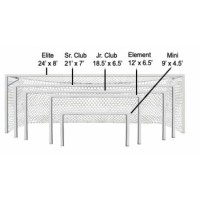 24 foot x 8 foot Permanent Aluminum 128 Goal Pair