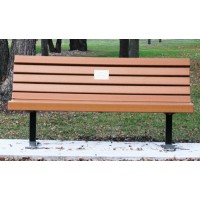 4CB3RP Park Bench 4 foot Recycled Slats 3x4
