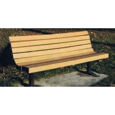 4CB4RP Park Bench 4 foot Recycled Slats 4x4