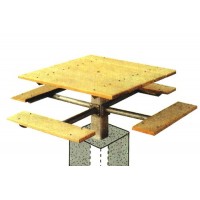 4SPTG Square Picnic Table 6 inch Square Frame ONLY Galvanized Frame
