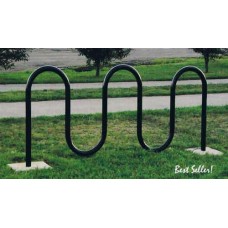 Loop Style Bike Rack Inground Coated 9 space