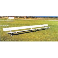 21 foot Aluminum Plank Bench with Back Inground