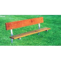 15 foot Treated SYP Bench with Back Inground