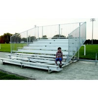 8 Row 15 Foot Aluminum Frame Plastisol Coated Bleacher