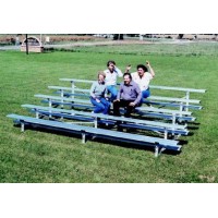 5 Row 15 Foot Galvanized Steel Plastisol Coated Single Foot Bleacher