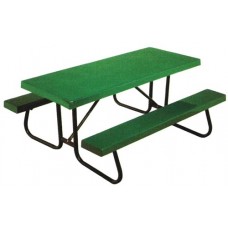 6CJCF 6 foot Fiberglass Plank Picnic Table Powder Coated Frame