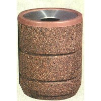 CTCR30AR Concrete Trash Concave Spun Aluminum Pitch in Top 24x33